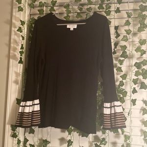 Black ruffle sweater